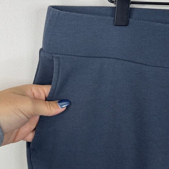 J. Jill Pure Jill Affinity French Terry Slim Leg Pants XL Blue Gray Travel Luxe - Picture 3 of 7